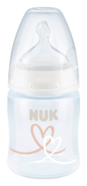 NUK First Choice+ ,  Hart, babyfles, 0-6 maanden, temperatuurcontrole, anti-kolic-ventiel, 150 ml,