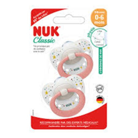 NUK  Classic | siliconen fopspenen  |  2st. set |