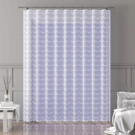 Wisan  Werta jacquard vitrage Gordijn 300x 250 cm - Curtains  - hoogwaardig jacquardgordijn- wit-