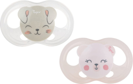 Tigex |  Friends | Soft Touch|  fopspen |  2 stuks | roze-grijs |