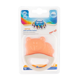 Canpol Babies |  Dieren | rammelaar met bijtring |  0+ m |  Beer |
