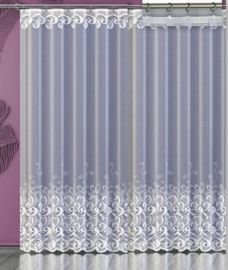 Wisan Dumka jacquard vitrage  -150 x 250cm,  Jacquard paneelgordijn, jacquardvitrage,   gordijn curtains - wit-