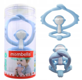 Mombella | Aap | Bijtring voor tandjes | siliconen | blauw