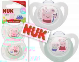 NUK Star siliconen fopspeen - Peppa Pig