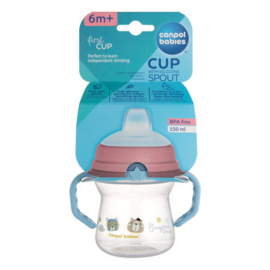 Canpol Babies | BONJOUR PARIS |   babybeker met siliconen tuit  | First Cup |  150ml | 6 m+