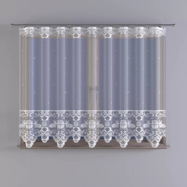 Wisan - jacquard vitrage-   Alleluja - Pasen-   Gordijn 300x100 cm - Curtains  - Jacquardgordijnen-wit-