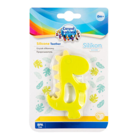 Canpol Babies DINOSAURUS  siliconen bijtring voor baby's - geel- 0m+