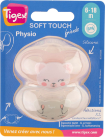 Tigex |  Friends | Soft Touch|  fopspen |  2 stuks | roze-grijs |