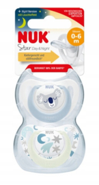 NUK  Light Star Day&Night fopspenen, 2st. set