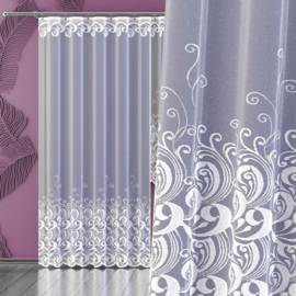 Wisan Dumka jacquard vitrage  -150 x 250cm,  Jacquard paneelgordijn, jacquardvitrage,   gordijn curtains - wit-