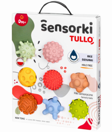 Tullo Sensorische ballen zonder gat- pastel -  Set van 8- 0m+ 0+ maanden