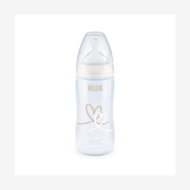 NUK First Choice+ ,  Hart, babyfles, 0-6 maanden, temperatuurcontrole, anti-kolic-ventiel, 150 ml,
