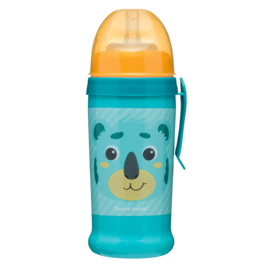 Canpol Babies Hello Little babyflesje met siliconen tube 350ml- turkoois- 12m+