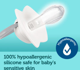 Canpol Babies Light Touch PURE COLOR Set symmetrische siliconen fopspenen , 2 stuks