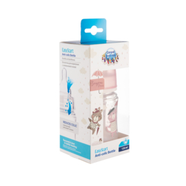 Canpol Babies BONJOUR PARIS (roze) Easy Start Anti-Koliek babyfles 0m+, 120 ml