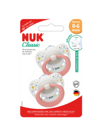 NUK  Classic | siliconen fopspenen  |  2st. set |