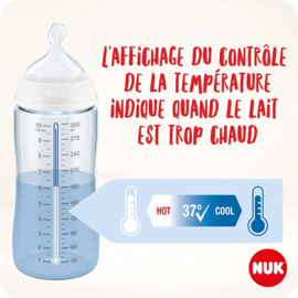 NUK |  First Choice Night & Day babyflessen | 0-6 maanden | 150 ml, set van 2 | speen maat: M | anti-koliek flessen met fysiologische siliconen fopspeen |