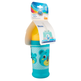Canpol Babies Hello Little babyflesje met siliconen tube 350ml- turkoois- 12m+