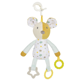 Canpol babies Mouse Knuffel voor baby's met bijtringen- 0m+,  hoogte: 34 cm