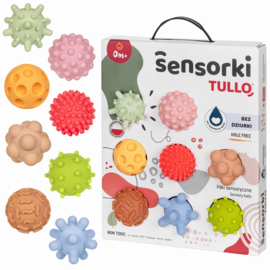 Tullo Sensorische ballen zonder gat- pastel -  Set van 8- 0m+ 0+ maanden