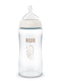 NUK First Choice+ Glazen Babyfles 240 ml Anti-Colic Speen 3+ Maanden