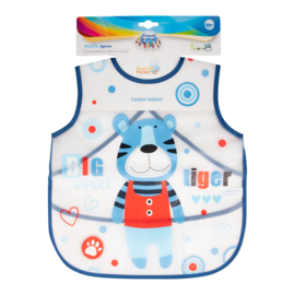 Canpol Babies Soft Washable Apron PUPPETS blue- 12 m+