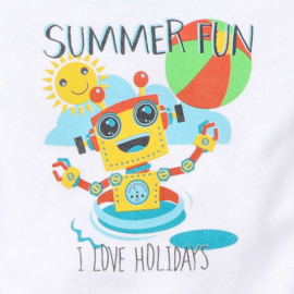 Nini- romper met korte mouwen - SUMMER FUN -  biologisch katoen