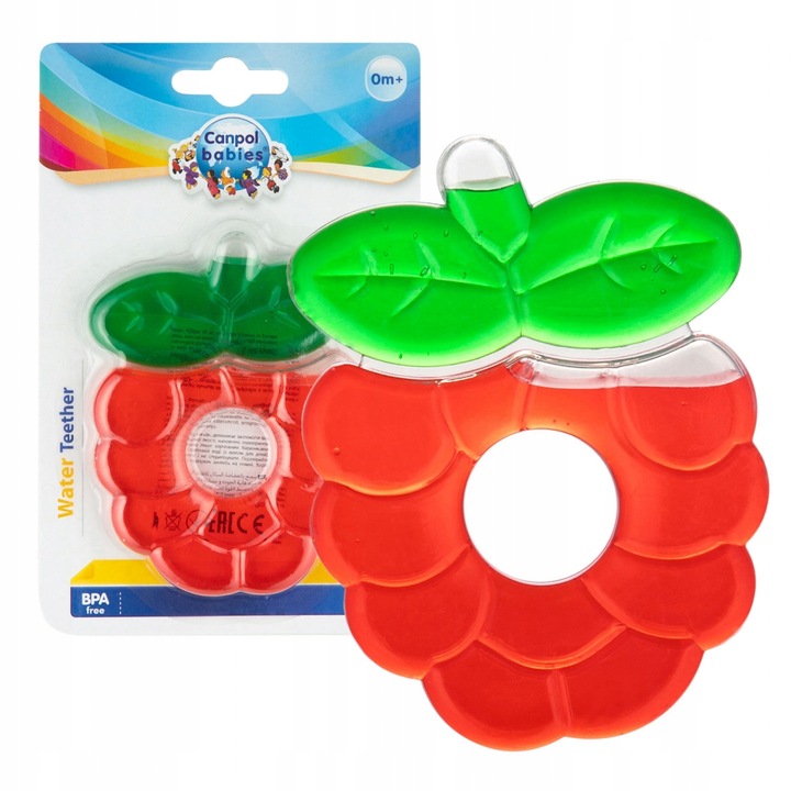 Canpol Babies framboos grote waterbijtring voor baby's - 3m+