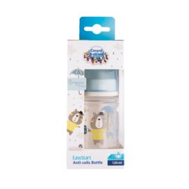 Canpol Babies BONJOUR PARIS (blauw) Easy Start Anti-Koliek babyfles 0m+, 120 ml