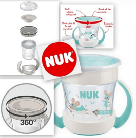 NUK Mini Magic Cup 160ml met drinkrand en deksel- MUIS