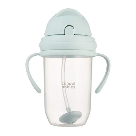 Canpol Baby |  Rietjesbeker met Handvaten | met Flip-top verzwaard rietje  | 270ml
