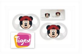 Tigex  Soft Touch Friends fopspeen | siliconen fopspeen | Disney Mickey | 2 stuks