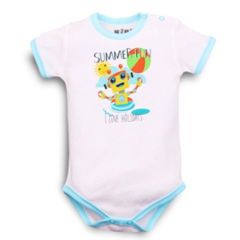 Nini- romper met korte mouwen - SUMMER FUN -  biologisch katoen