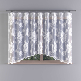 Wisan- Certisa- jacquard vitrage-   350  x  max 160 cm- Curtains - Jacquardgordijnen- wit -