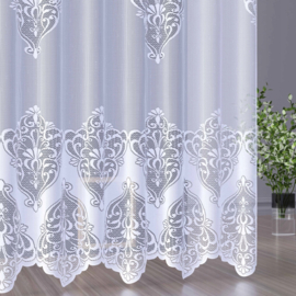 Wisan jacquard vitrage -   Nitina Gordijn 300x245 cm - Curtains  - hoogwaardig jacquardgordijn- wit-