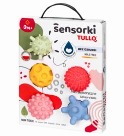 Tullo Sensorische ballen zonder gat- pastel -  Set van 5- 0m+ 0+ maanden