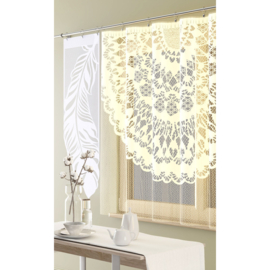 Wisan - Bogda- Crème  Gordijn - jacquard vitrage 150 x150 cm - Curtains - Jacquardgordijnen-  Crème  -