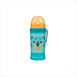 Canpol Babies Hello Little babyflesje met siliconen tube 350ml- turkoois- 12m+