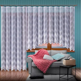 Wisan  Xenia jacquard vitrage Gordijn 150x 250 cm - Curtains  - hoogwaardig jacquardgordijn- wit-