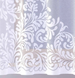 Wisan  Bina jacquard vitrage Gordijn 300x 225 cm - Curtains  - hoogwaardig jacquardgordijn- wit-