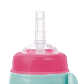 Canpol Babies Butterfly babyflesje met siliconen tube 350ml- roze- 12m+