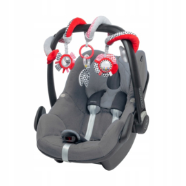 Canpol babies Interactive Spiraal to the Crib / Kinderwagen ZIGZAG rood 0m+ Rood