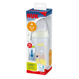 NUK - First choice - koala-  babyfles  0-6 maanden - maat M -300 ml