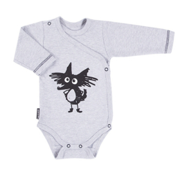 Eevi- babyrompertje - 100% katoen - grijs
