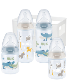 NUK First Choice+ ,  Hart, babyfles, 0-6 maanden, temperatuurcontrole, anti-kolic-ventiel, 150 ml,
