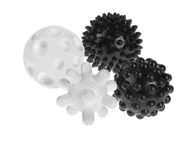 Tullo |  Sensorische textuurballen |  Set van 4 |  0m+
