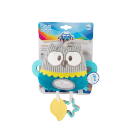 Canpol Babies Zacht educatief speelgoed voor kinderwagen / kinderbed Pastel Friends - blauw, 0m+, 200 x 250 mm