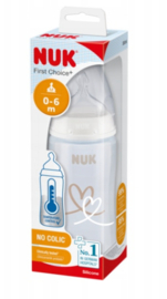 NUK |  First Choice+ |   harten |  babyfles|  0-6 maanden | speen: M | 300 ml |