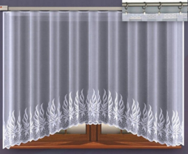 Judelin  jacquardvitrage   300  x  max 160 cm- Curtains - Jacquardgordijnen- wit -