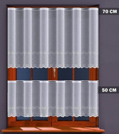 Jacquard  glinsterende vitrage 300x 50 cm - Gordijnen - Curtains - Jacquardgordijnen-